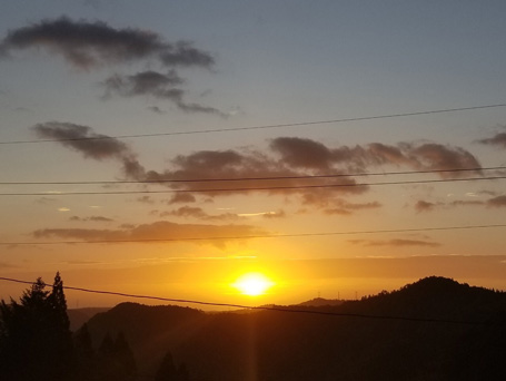 長丸地区からの朝日